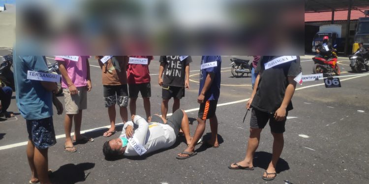 Rekonstruksi Pengeroyokan di Mopolo Peragakan 9 Adegan, Korban Tewas Ditikam