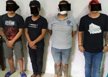 Diduga Lakukan Penganiayaan di Walian, 4 Pria Diamankan di Polres Tomohon    