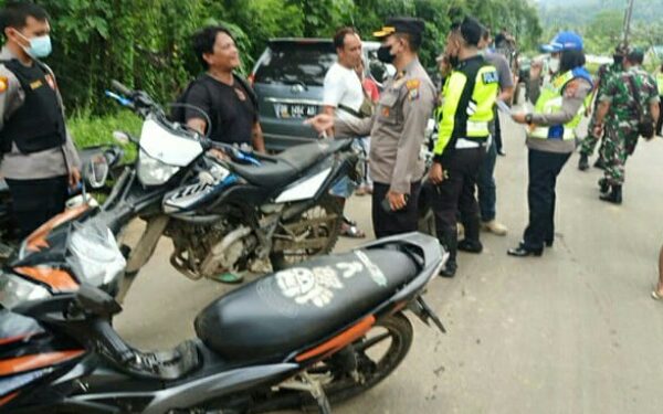 Personel Gabungan Gelar Razia, Amankan 26 Sepeda Motor di Ratatotok   
