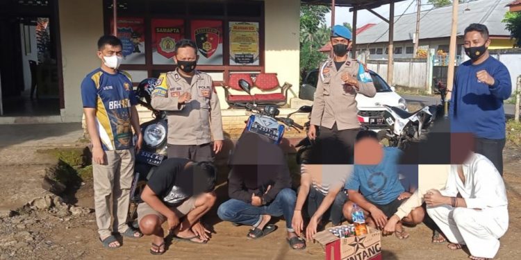 Pesta Miras di Jalan, 7 Remaja Digiring ke Polsek Kotamobagu Utara