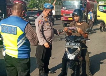 Propam dan Subdenpom XIII/1-2 Bitung Lakukan Pengawasan Operasi Keselamatan Samrat 2022, Personel Diminta Humanis