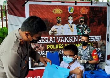Pascakebakaran Mako Polres Kotamobagu, Pelayanan Vaksinasi Tetap Jalan   