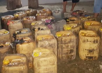 Polres Kotamobagu Amankan Ratusan Liter Solar, 2 Penimbun BBM Ditangkap