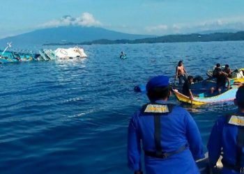Kebocoran di Kamar Mesin, KM Metanoia Tenggelam di Perairan Bitung, 13 Crew Dievakuasi Polairud