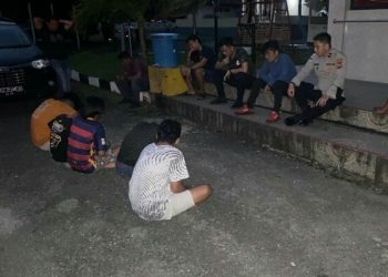 5 Pemuda Mabuk dan Teriak-Teriak di Pintu Keluar Pelabuhan Melonguane Diamankan Polisi