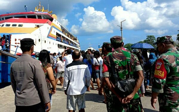 Polri dan TNI Talaud Gelar Pengamanan di 3 Pelabuhan Laut