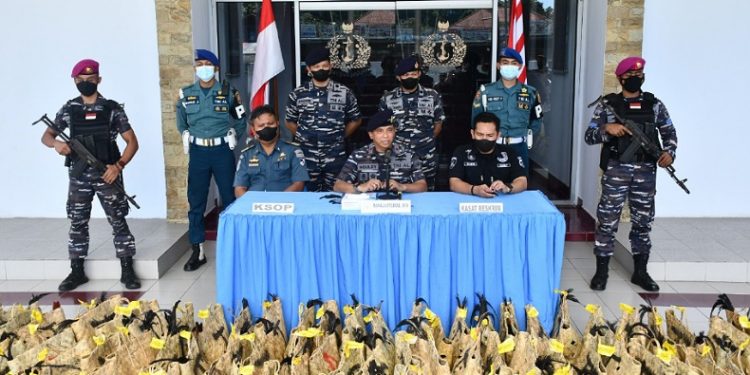 Lantamal VIII Gagalkan Penyelundupan 114 Ekor Ayam Ilegal dari Filipina di Pelabuhan Manado