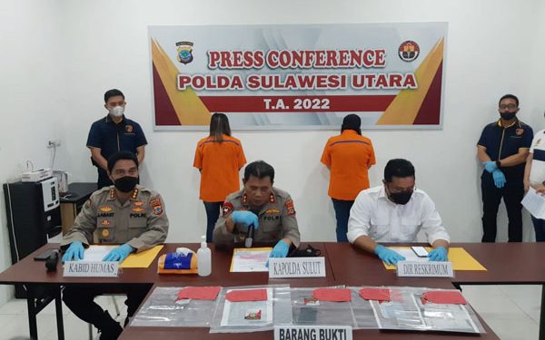 Polda Sulut Tangkap 2 Perempuan Terlibat Perdagangan Orang di Kalimantan Tengah