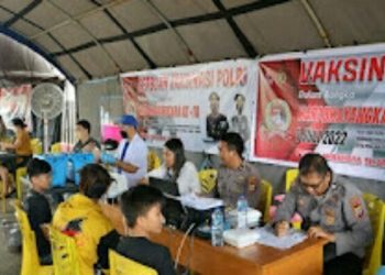 Sambut Hari Bhayangkara ke-76, Polres Minsel Gelar Vaksinasi Massal 