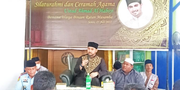 Beri Tausiah di Rutan Masamba, Habib Ahmad Al Habsy Pesankan Hal Ini Ke Warga Binaan