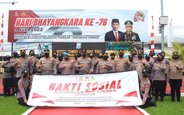 Kapolda Sulut Lepas Baksos Hari Jadi ke-74 Polwan, Bawa 150 Paket ke Wilayah Bunaken