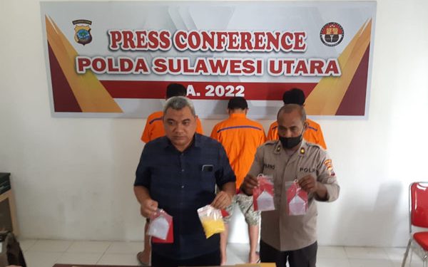 2 Tersangka Sabu di Minahasa Tenggara Ditangkap Dit Resnarkoba Polda Sulut