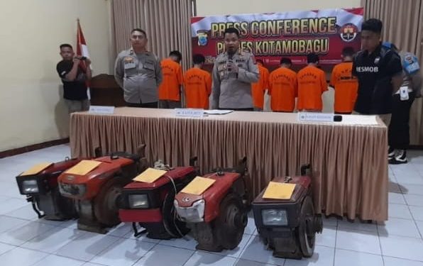 Komplotan Pencuri Mesin Traktor di Kotamobagu dan Bolmong Raya Dibekuk