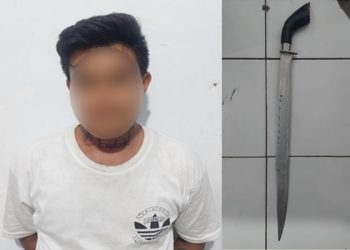 Kedapatan Bawa Senjata Tajam, Pria Aertembaga Ini Ditangkap Tim Resmob Polres Bitung