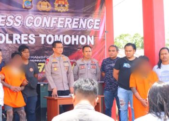 7 Pria Ini Dibekuk Tim Buser Polres Tomohon Gara-gara Nekat Adang Aniaya Polisi 