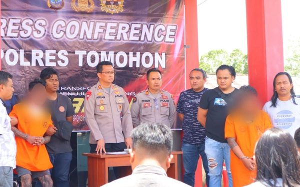 7 Pria Ini Dibekuk Tim Buser Polres Tomohon Gara-gara Nekat Adang Aniaya Polisi 