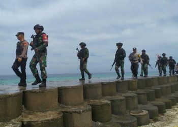 TNI dan Polri Patroli di Miangas,Jaga Perbatasan Utara NKRI