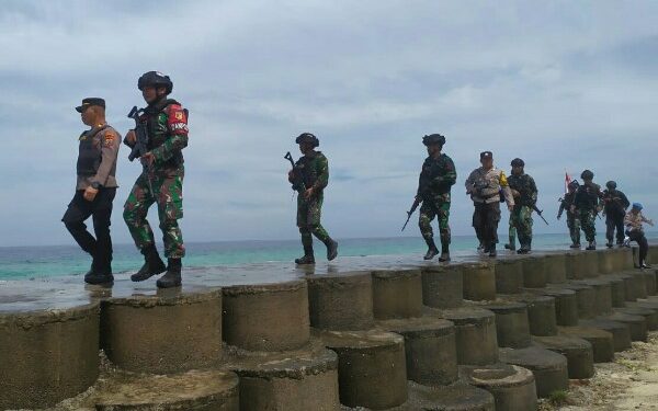 TNI dan Polri Patroli di Miangas,Jaga Perbatasan Utara NKRI