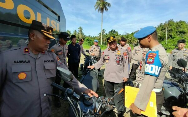 Kapolres Bolsel Periksa Kesiapan Kendaraan Dinas, Kenapa?