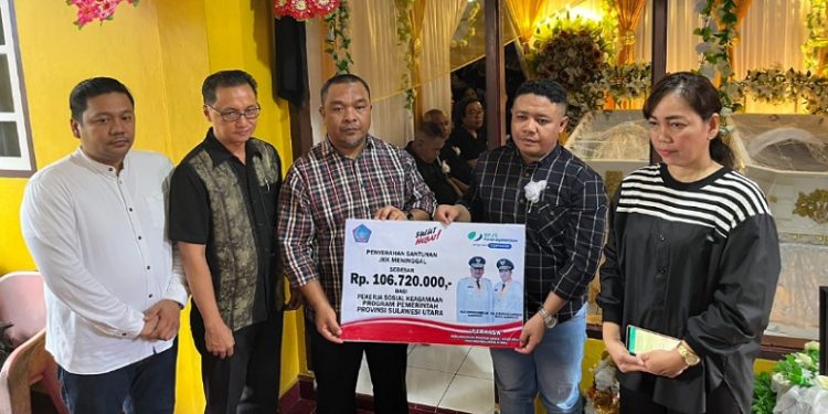 Pemprov Sulut dan BPJamsostek Serahkan Santunan Peserta PERKASA Korban Meninggal Dunia Bus Sonder