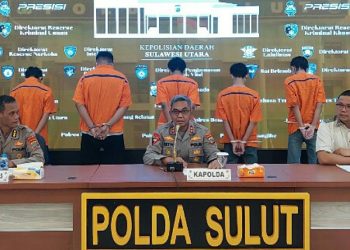 Ditreskrimum Polda Sulut Ungkap Kasus Perdagangan Orang di Ranotana, 5 Pelaku Ditahan