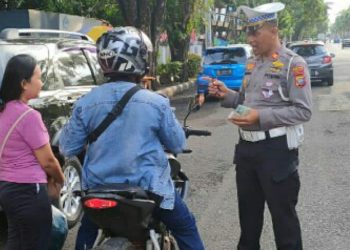 Satlantas Polres Bitung Jaring 35 Pelanggar Lalu Lintas di Pusat Kota