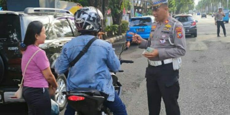 Satlantas Polres Bitung Jaring 35 Pelanggar Lalu Lintas di Pusat Kota