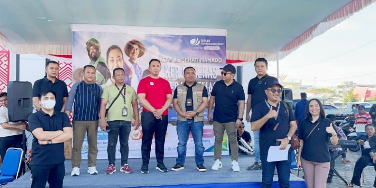 BPJamsostek Kampanye KKBC di Pasar Bersehati