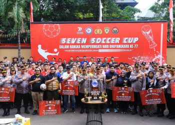 Polri Bersama Wartawan Gelar Bhayangkara Presisi Seven Soccer Cup, ini Tujuannya