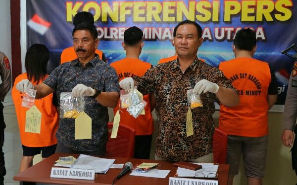 5 Kasus Obat Keras dan Sabu Diungkap Satresnarkoba Polres Minut