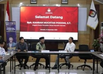 Kunjungi KPU Sulut, Anggota Komisi 2 DPR RI Kamran Podomi Bahas Pemilih Rentan, Rekrutmen Badan Adhoc Dan Netralitas ASN