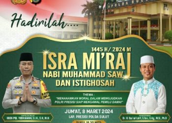 Peringatan Isra Mikraj dan Istighosah, Polda Sulut akan Hadirkan Ustad Das’ad Latif