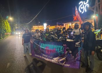 Semangat #Cari_Aman Warnai Nocturnity Riding Bersama Komunitas Honda Gorontalo