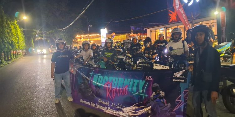 Semangat #Cari_Aman Warnai Nocturnity Riding Bersama Komunitas Honda Gorontalo
