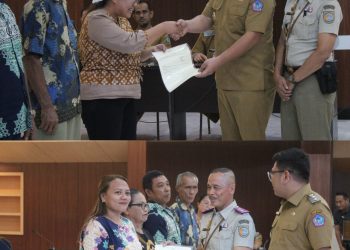 BPN Bitung Lakukan  Sertipikat Redistribusi Tanah dan Sosialisasi Anti Korupsi di Kantor Wali Kota