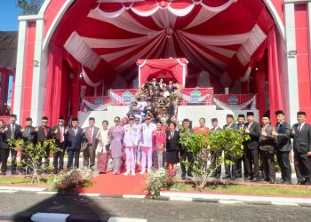 Kakan Pertanahan Minut Ikut Upacara HUT Kemerdekaan RI di Kantor Bupati