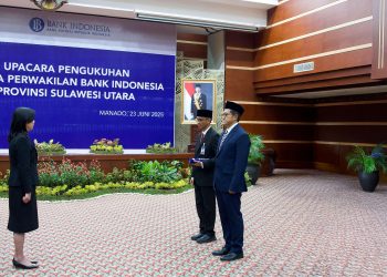 Deputi Gubernur Filianingsih Hendarta Lantik Joko Supratikto sebagai Kepala Perwakilan BI Sulut