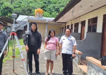 Kantah Bitung Lakukan Pengukuran Bidang Tanah di Kakenturan Satu