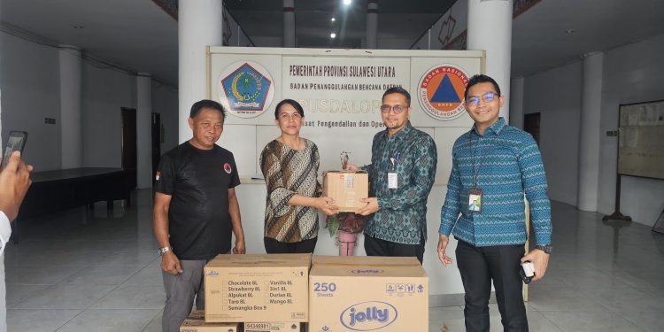 BPJS Ketenagakerjaan Manado Salurkan Bantuan bagi Korban Banjir Siau